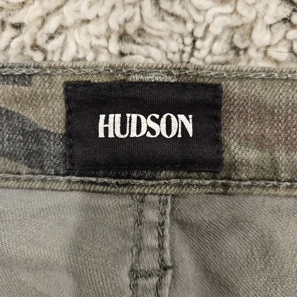 Hudson SZ 28 Green Camo Skinny Stretch Military Streetwear Casual Jeans - Picture 3 of 12